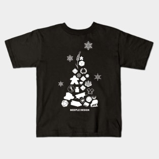 Meeple Design Board Game Resources Christmas Tree - Board Games - Gaming Art Kids T-Shirt